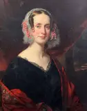 Portraits of John Cadell of Tranent 1799-1863 and Jane Dunlop 1803-1883,30 x 25in by Eugène Devéria, oil, sold Apr 2015