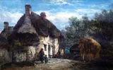 Old Cottage, Long Compton, Warwickshire by William Pitt, 1877, oil on canvas, sold Apr 2015
