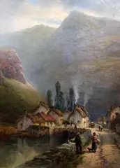 Cheddar Cliffs, Somersetshire by William Pitt, 1865, oil on canvas, sold Apr 2015