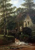Notter Mill, Notter Bridge, Cornwall by William Pitt, 1865, oil on canvas, sold Apr 2015
