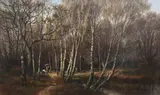 The Porth through the wood, Burnham Wood by William Pitt, 1880, Wood',monogrammed and dated, sold Apr 2015