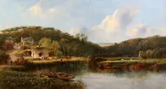 Norton Bridge, Devonshire by William Pitt, 1858, oil on canvas, sold Apr 2015