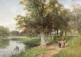 Pirton Poole, Worcester by David Bates, 1887, oil on canvas, sold Apr 2015