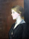 Portrait of Mrs Cecil Twinning, 1914 by Henry Harris Brown, 1914, oil on canvas, sold Apr 2015