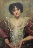 Portrait of the actress and singer Marjorie Villis by Albert Henry Collings, oil on canvas, sold Apr 2015