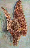 Moth c.1923,Colnaghi label verso,23 x 15in by Álvaro Guevara, oil on canvas, sold Apr 2015