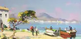 Cap Ferrat Near Nice, French Riviere by Cecil Rochfort D'Oyly-John, oil on canvas, sold Apr 2015