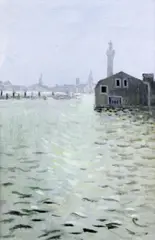 Province Town, Cape Cod by Leonid Berman, 1971, oil on canvas, sold Apr 2015