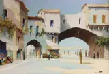 Cote d'Azursigned17.25in x 25.5in by Cecil Rochfort D'Oyly-John, oil on canvas, sold Apr 2015