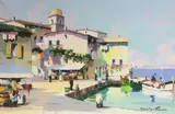 The Harbour, St by Cecil Rochfort D'Oyly-John, oil on canvas, sold Apr 2015