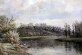 On The Severn below Bewdley,monogrammed and dated 1897,14 x 21in by William Pitt, 1897, watercolour, sold Apr 2015