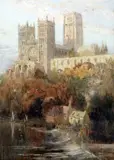 Durham Cathedral by Harry T. Hine, watercolour, sold Apr 2015