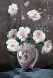 Roses in vase by James Gray, watercolour, sold Apr 2015