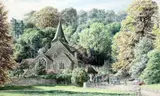 Autumn wedding at Findon, Sussex by Stanley Roy Badmin, 1975, watercolour, sold Apr 2015