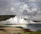 The Seven Sisters by Norman Wilkinson, watercolor, sold Apr 2015