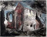 Beauvale Priory, 1983 by John Piper, ink and watercolour, sold Apr 2015
