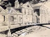 The Curwen Press Office by John Piper, ink, sold Apr 2015