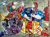 Jazz Dancers' and 'Folklore by Dorit Levi, print (other), sold Apr 2015