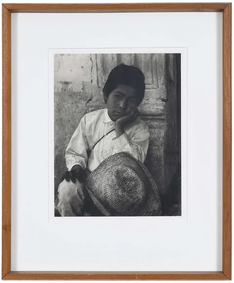 Boy, Uruapam, from the Mexican Portfolio, image circa 1922-1923 by Paul Strand, photogravure, sold Dec 2024