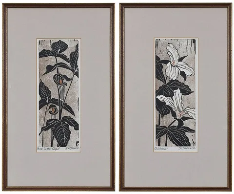Untitled by Fanny Mennen, woodblock prints, sold Apr 2021