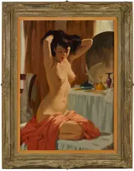 nude by Stanley Parkhouse, oil on canvas, sold Jun 2014