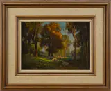 landscape by Sidney Gardner, oil on board, sold Jun 2014