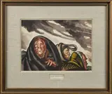 of three figures by James Reynolds, watercolor, sold Jun 2014