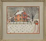 winter scene by Margaret Bradfield, watercolor, sold Jun 2014
