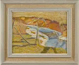 western landscape by Leal Mack, oil on canvas, sold Jun 2014