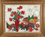 impressionist still life by Dorian, oil on canvas, sold Jun 2014