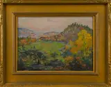 landscape by Joseph Eliot Enneking, oil on canvasboard, sold Jun 2014