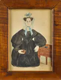 portrait of Mrs. Christiana Post by Henry Walton, watercolor, offered Apr 2014