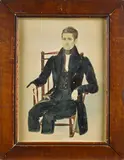 portrait of Cornelius Post by Henry Walton, watercolor, sold Apr 2014