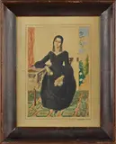 portrait of a seated young woman by Henry Walton, watercolor, sold Apr 2014