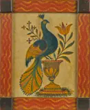 theorem of a peacock theorem by David Y. Ellinger, oil on velvet, sold Apr 2014