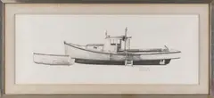 drawing by Peter Sculthorpe, pencil, sold Apr 2014