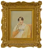 portrait of young woman by James Ward, oil on canvas, sold Apr 2014