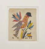 drawing of a bird by Barbara Ebersole, pen and ink, sold Apr 2014