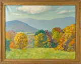 landscape by Anton Kamp, oil on canvas, sold Mar 2014