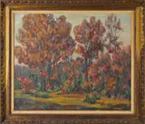landscape by Anne A. Waldron, oil on canvas, sold Mar 2014