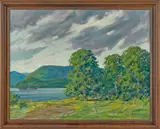 landscape by Anton Kamp, oil on canvas, sold Mar 2014