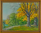 landscape by Anton Kamp, oil on canvas, sold Mar 2014