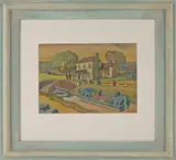 landscapes by Edwin Welsh, watercolor, sold Mar 2014
