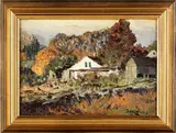 landscape by Benjamin Franklin De Haven, oil on board, sold Mar 2014