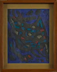 abstract by Alfred Manessier, lithograph, sold Mar 2014