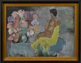 portrait of a nude by Arthur Beecher Carles, gouache, sold Mar 2014