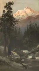 Untitled (Mount Shasta) by Frederick Ferdinand Schafer, oil on canvas, sold Apr 2024