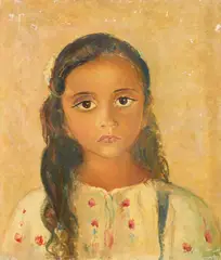 Portrait of Anita by Clara Klinghoffer, 1940, oil on canvas, sold Apr 2024