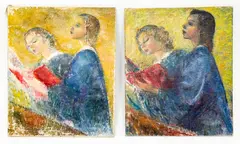 Choir Girls (2 works) by Clara Klinghoffer, c. 1940, oil on canvas, sold Apr 2024