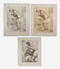 Group, three (3) prints of women by Clara Klinghoffer, lithograph, sold Apr 2024